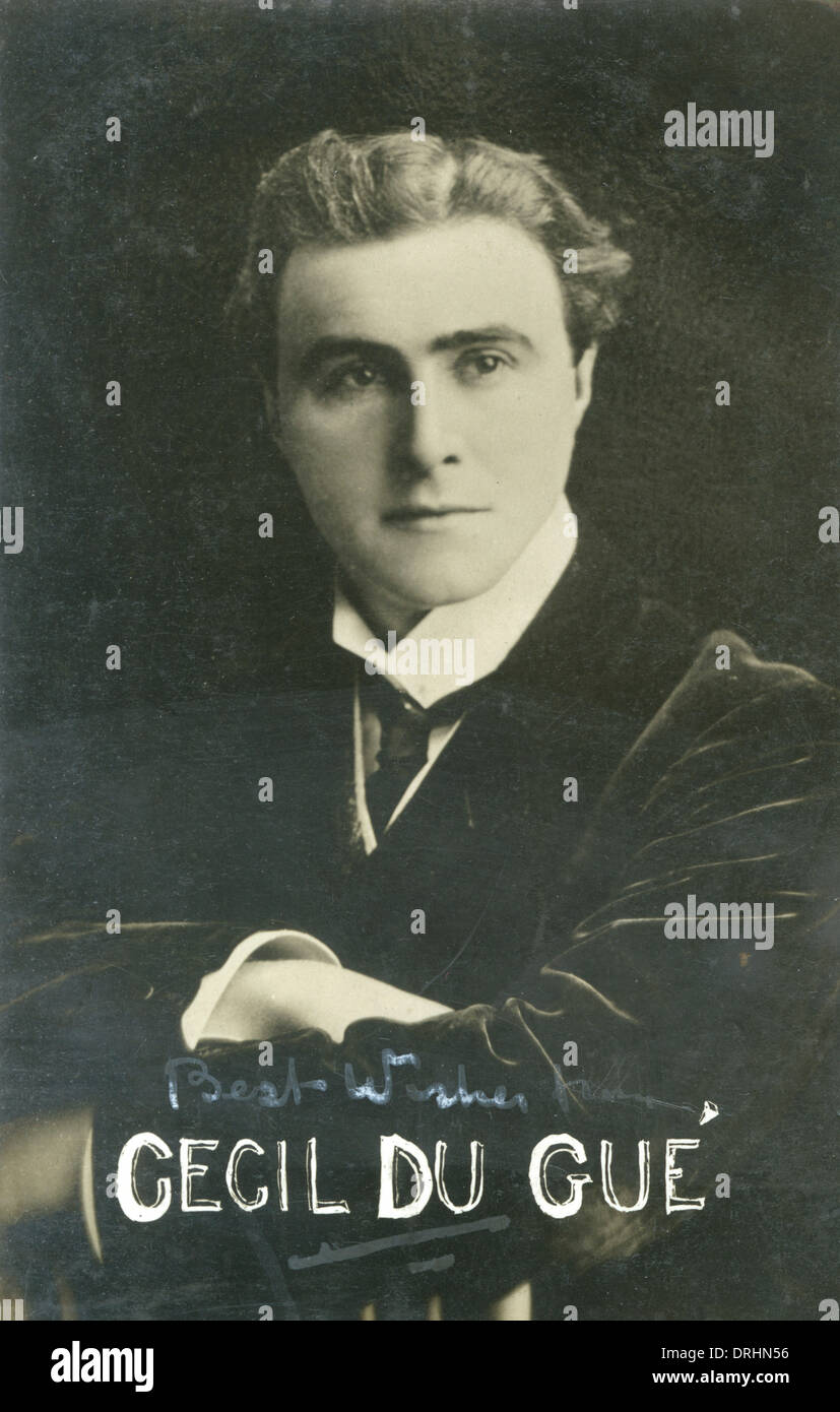 Cecil Du Gue, acteur de film Banque D'Images