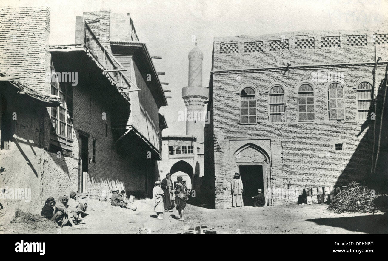 Scène de rue dans une ville, Mésopotamie, WW1 Banque D'Images