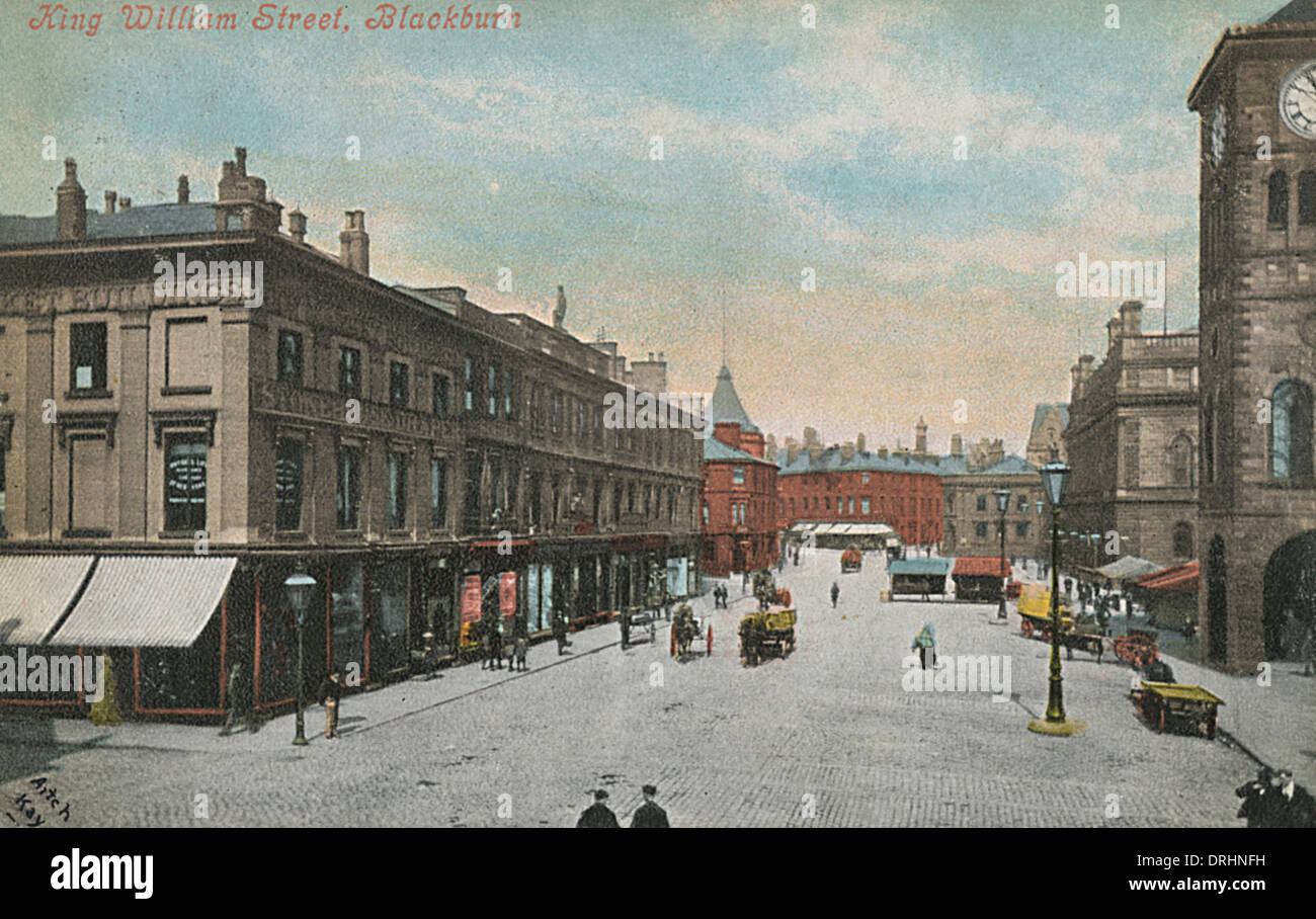 King William Street, Blackburn, Lancashire Banque D'Images