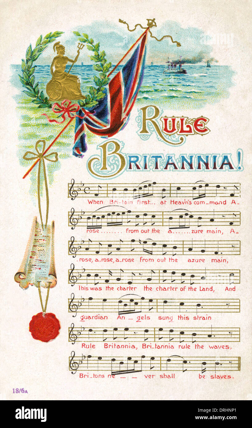 L'hymne national britannique - Rule Britannia Banque D'Images