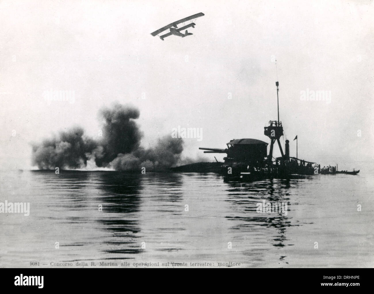 L'action de la marine italienne avec les frais généraux, l'avion WW1 Banque D'Images