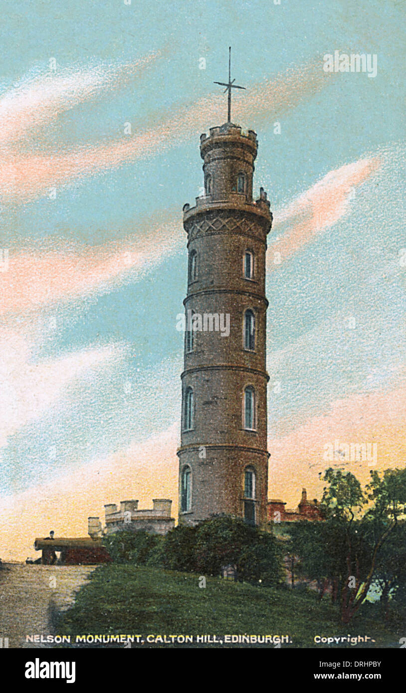 Monument Nelson sur Carlton Hill, Édimbourg Banque D'Images