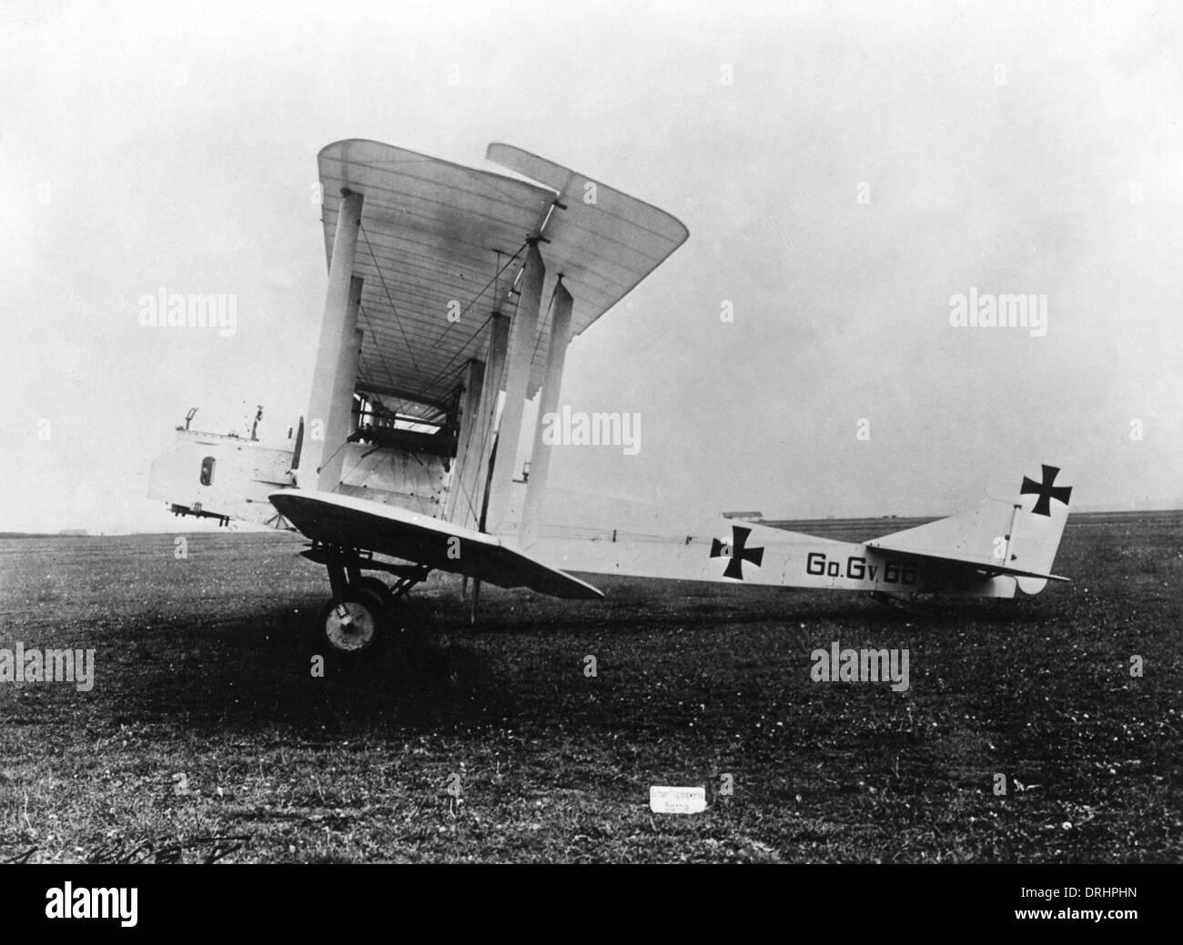 Bombardier lourd allemand Gotha G.V, WW1 Banque D'Images