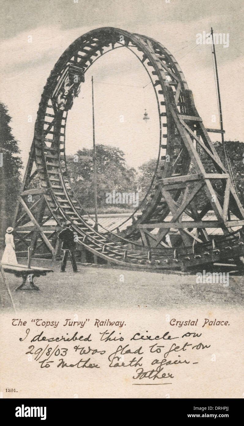 Topsy Turvy Railway - Crystal Palace, London Banque D'Images