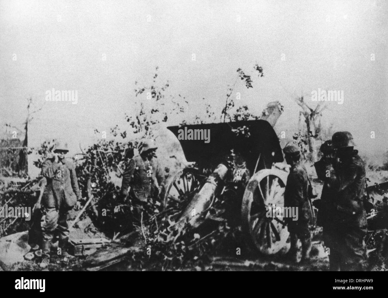 Modèle 15cm allemand 13 obusier, WW1 Banque D'Images