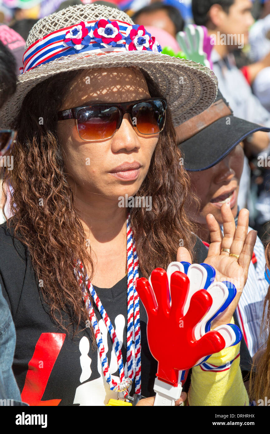 Manifestation politique, Bangkok, Thaïlande Banque D'Images