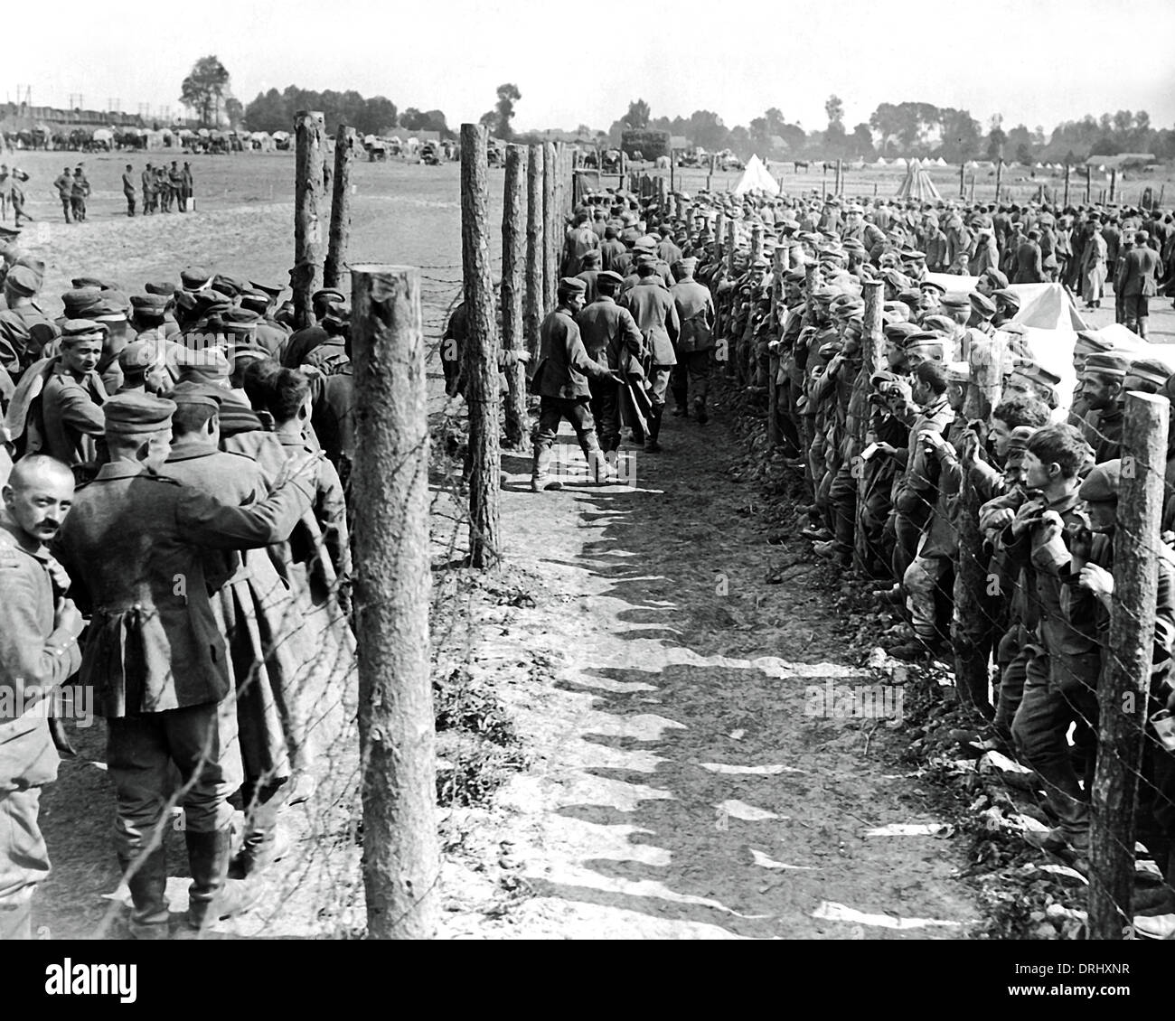 Prisonniers de guerre allemands, Front de l'Ouest, France, WW1 Banque D'Images