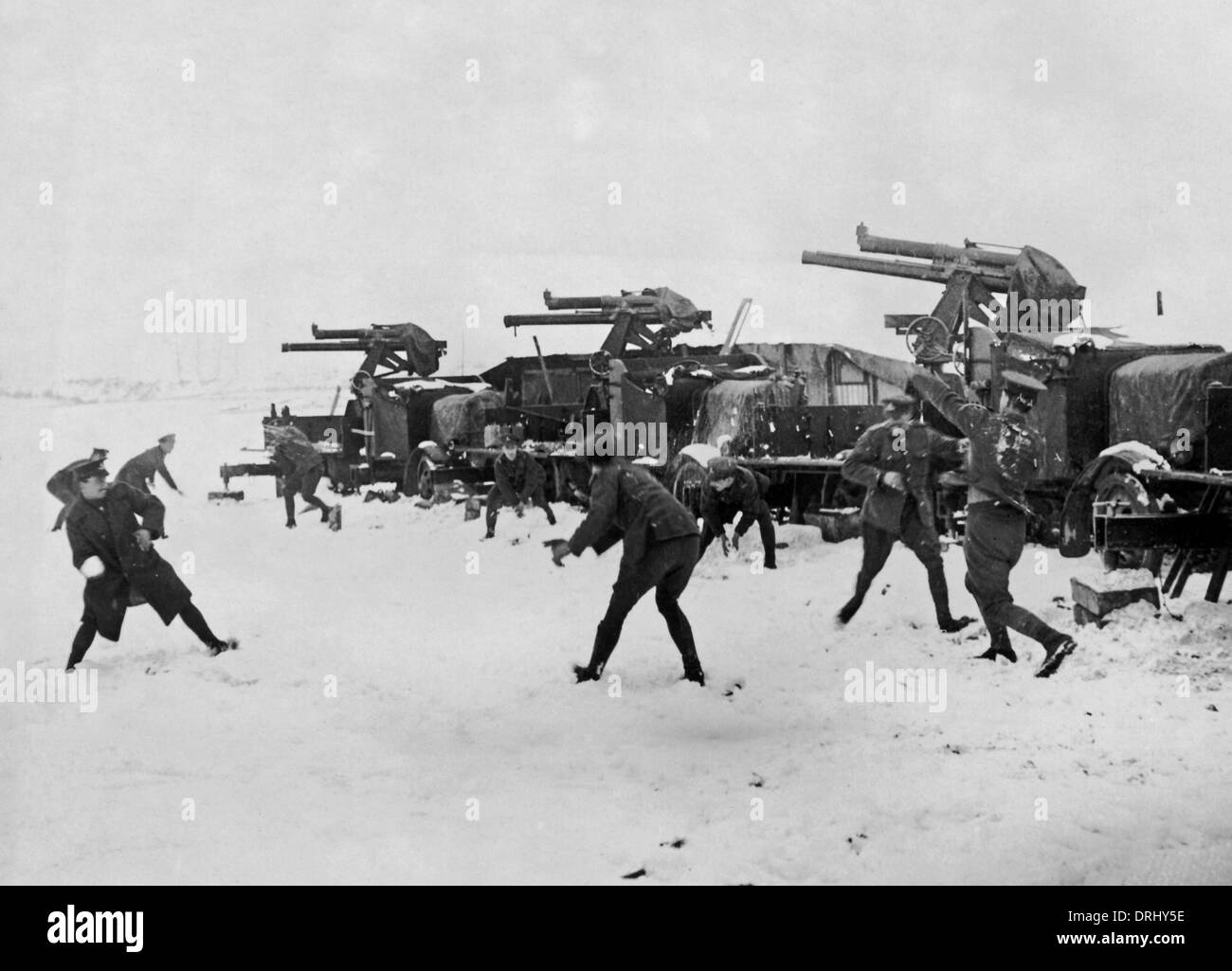 Les artilleurs britanniques de boule, Western Front, WW1 Banque D'Images