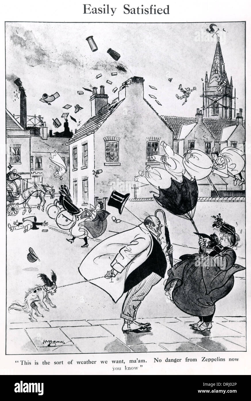La caricature, facilement satisfaits, WW1 Banque D'Images