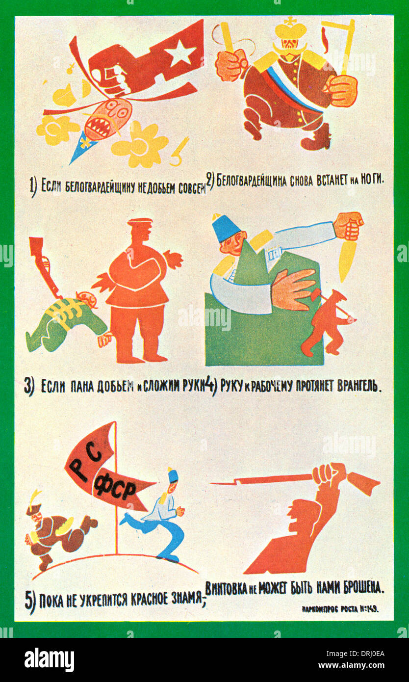 Caricature politique russe soviétique Banque D'Images