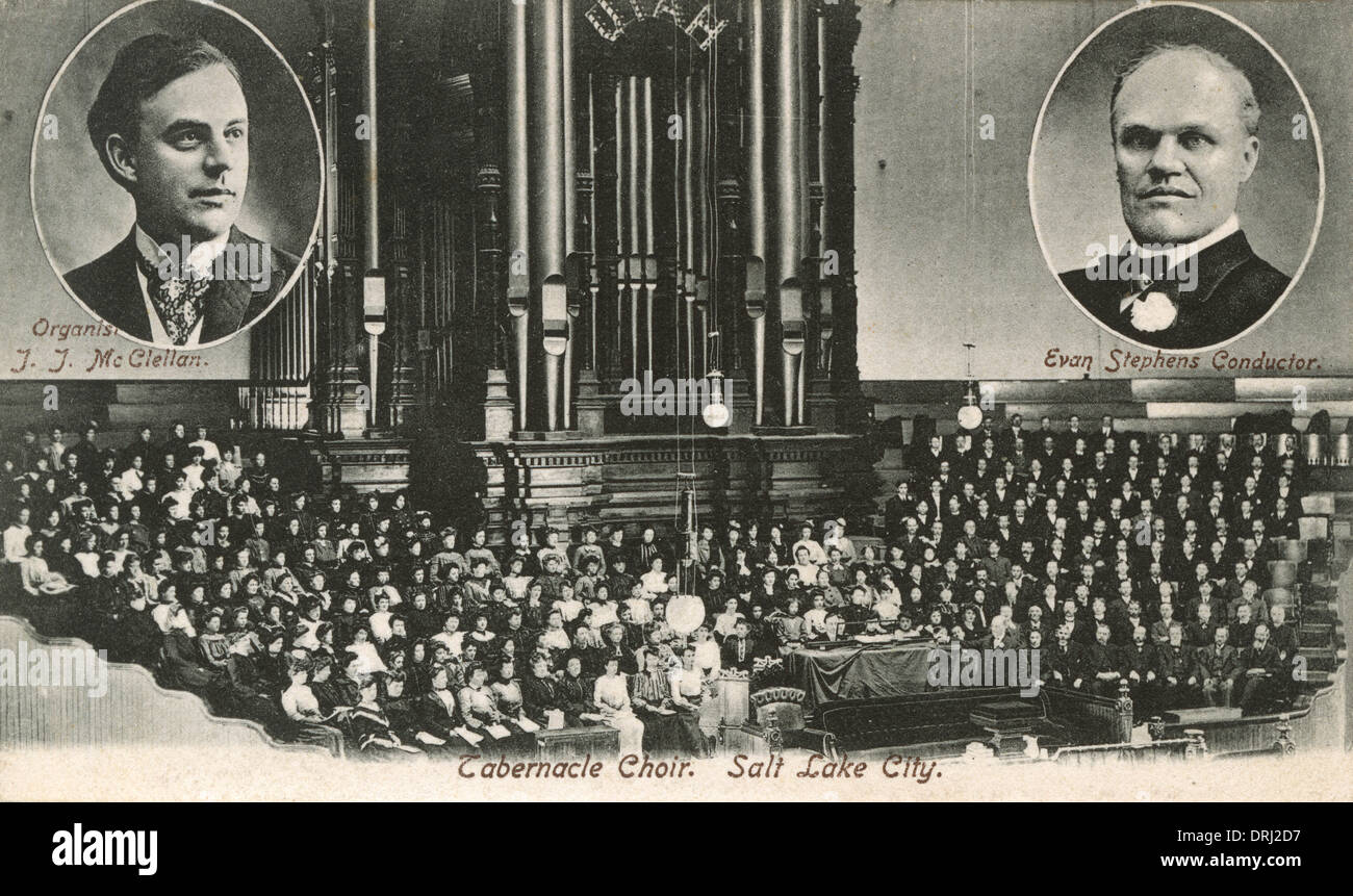 Tabernacle Choir, organiste et chef d'orchestre - Salt Lake City Banque D'Images