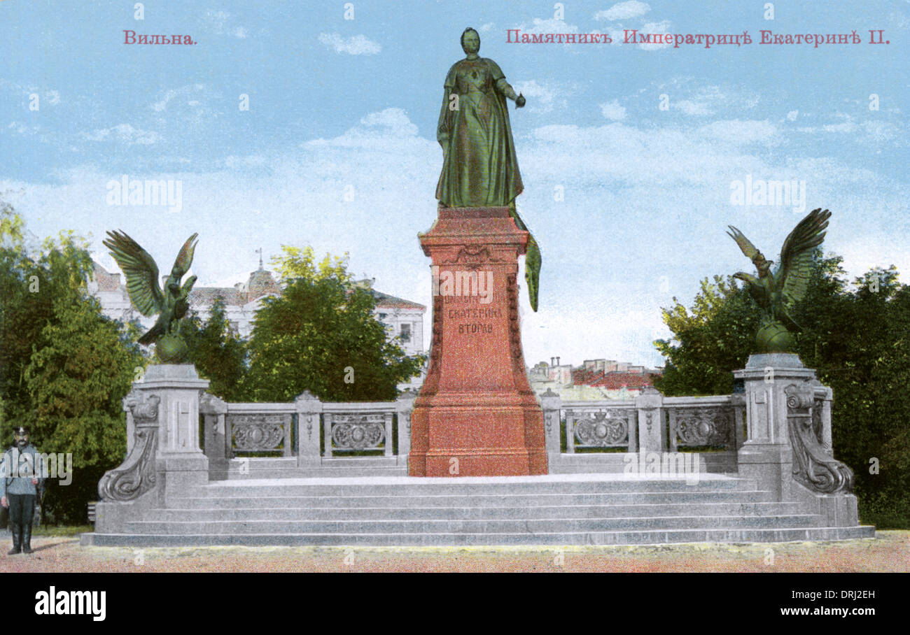 Statue de la Grande Catherine, Vilnius, Lituanie Banque D'Images