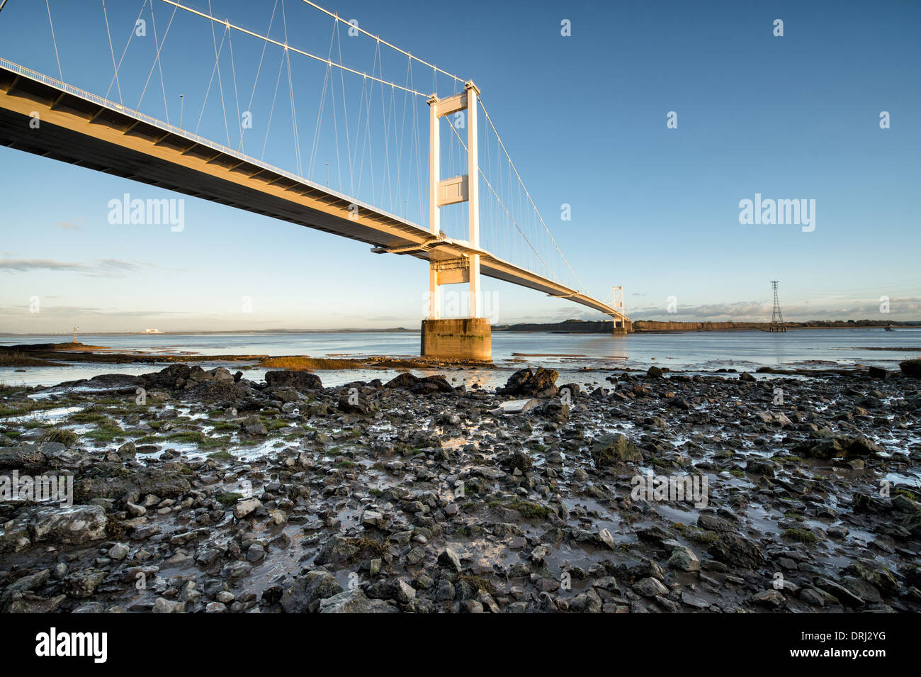 La rivière Severn Crossing Banque D'Images