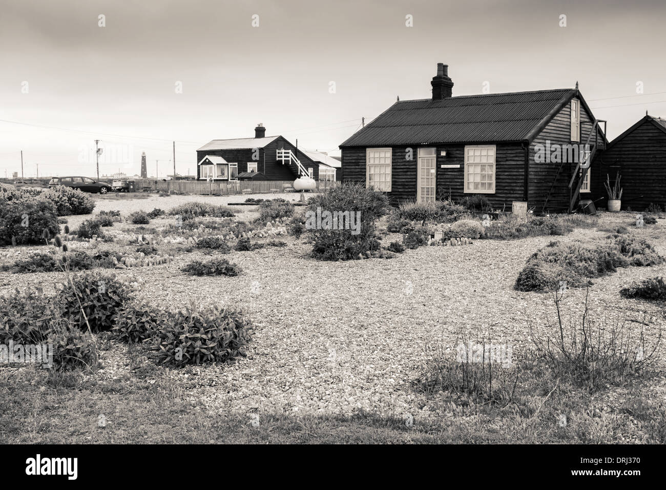 Perspective Cottage, officiellement administré par Derek Jarman, Dungeness, Kent Banque D'Images