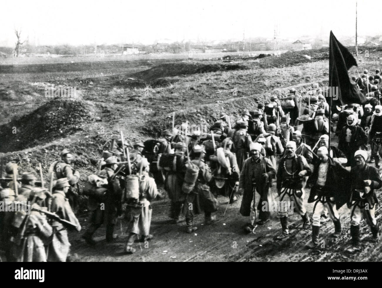 Les troupes autrichiennes et albanais bénévoles, Serbie, WW1 Banque D'Images