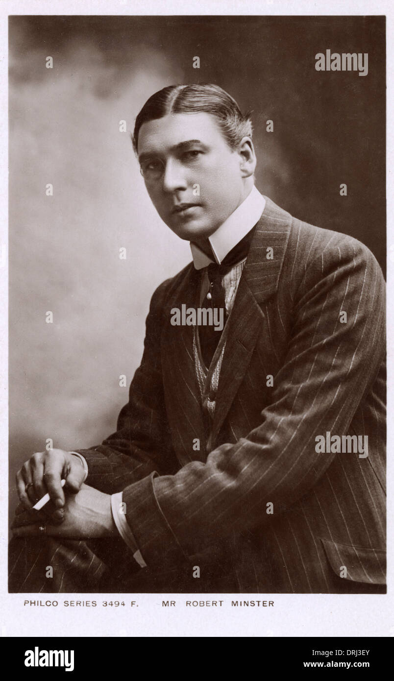 Robert Minster - l'acteur britannique Banque D'Images