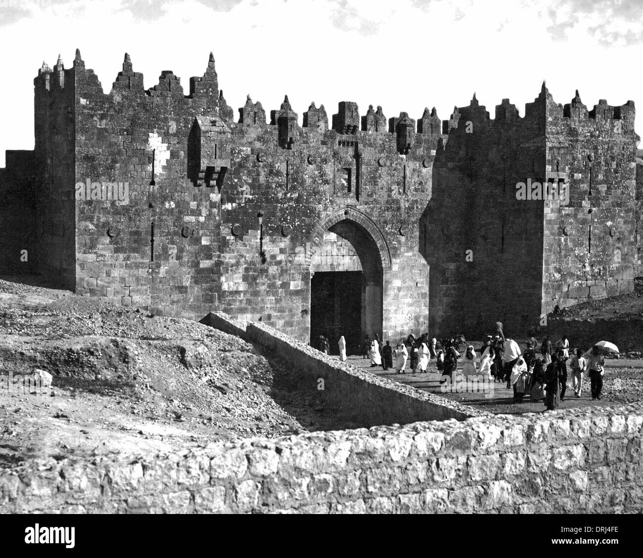 La porte de Damas, Jérusalem Banque D'Images