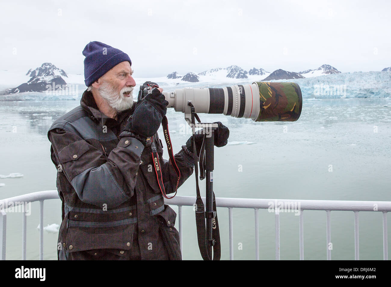 Fotograf auf Spitzberg / photographe sur Svalbard Banque D'Images