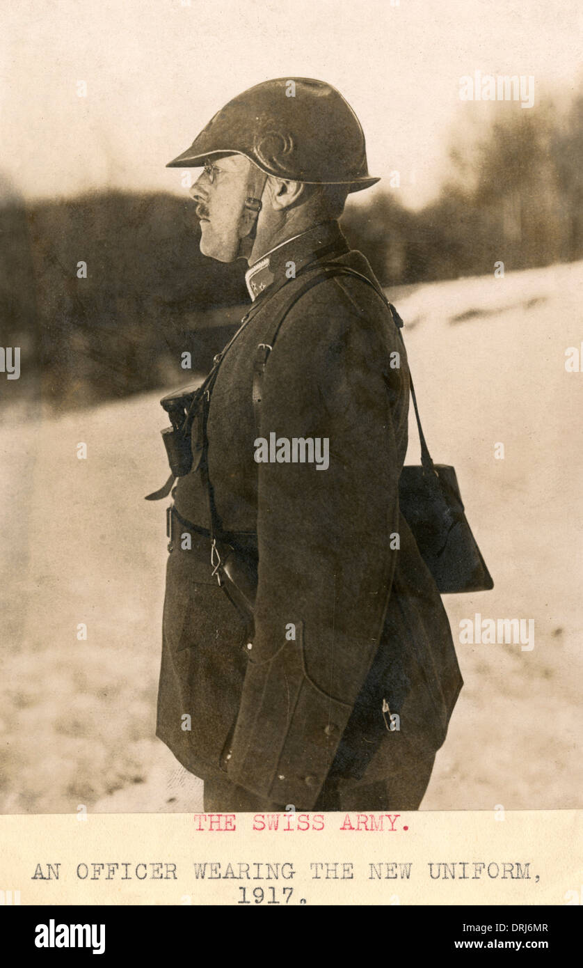 Officier de l'armée suisse, de nouveaux uniformes WW1 Banque D'Images