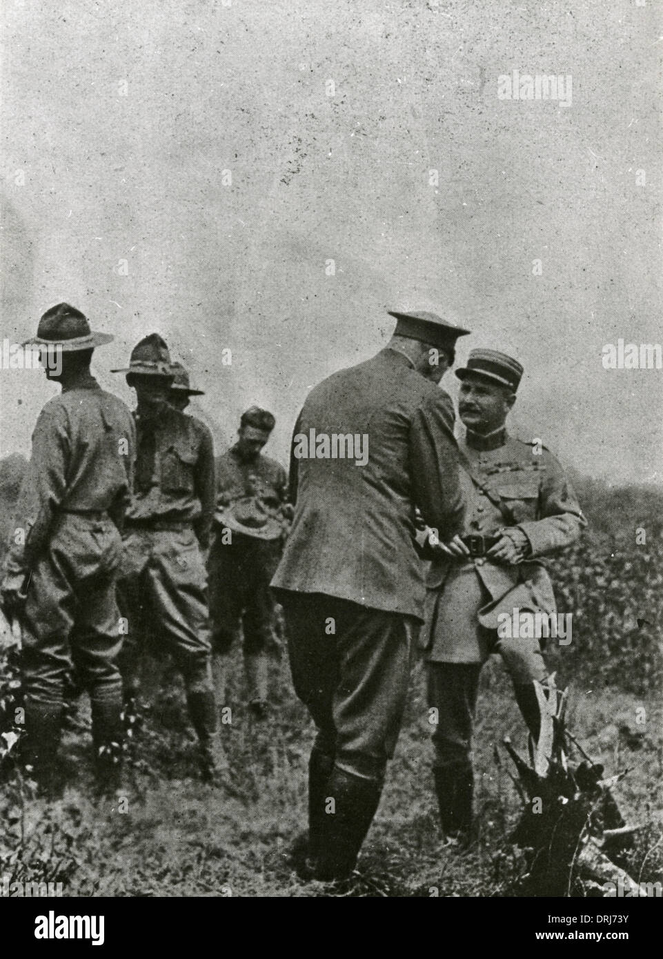 La formation de l'armée française, les troupes américaines WW1 Banque D'Images