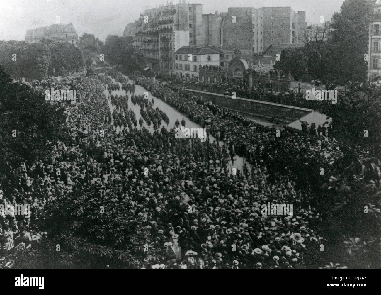 Les troupes américaines à Paris, WW1 Banque D'Images