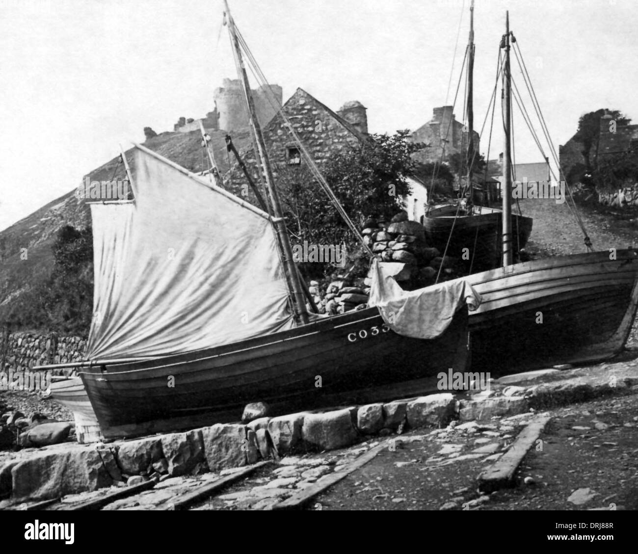 Criccieth, La Baie de Cardigan, Gwynedd, Pays de Galles Banque D'Images