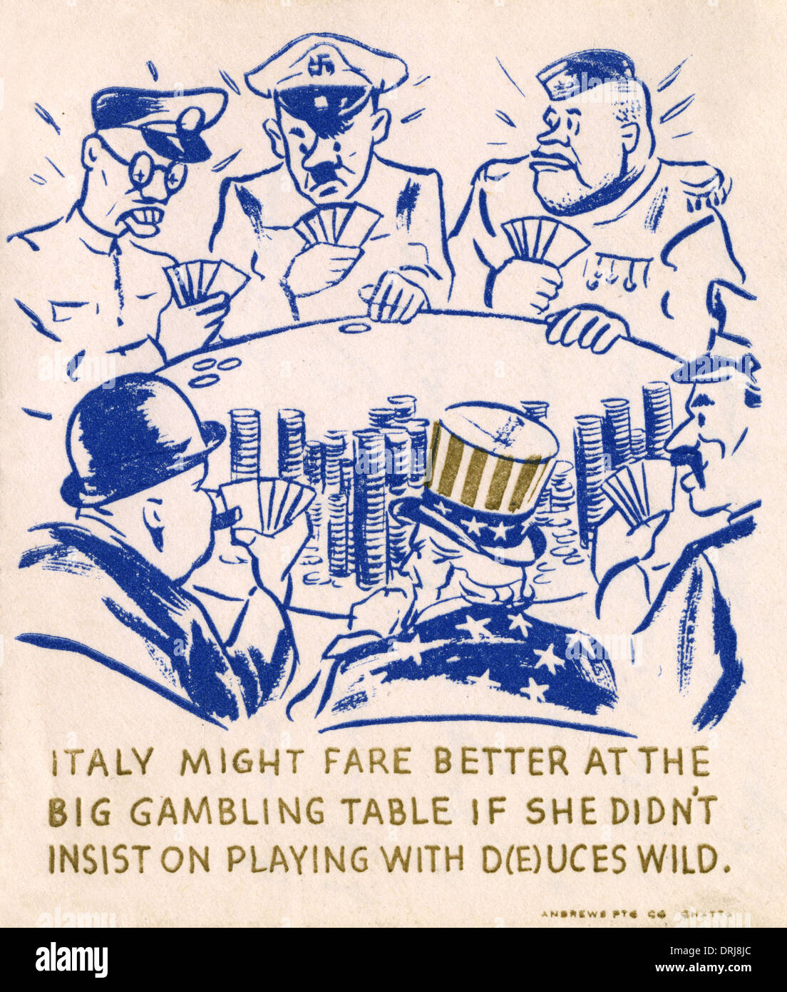 La DEUXIÈME GUERRE MONDIALE - sont victimes de la table à cartes Banque D'Images