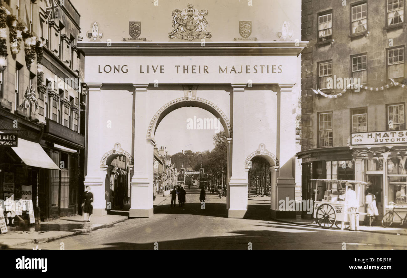 Le Couronnement de George VI - Célébrations à St Helier Banque D'Images