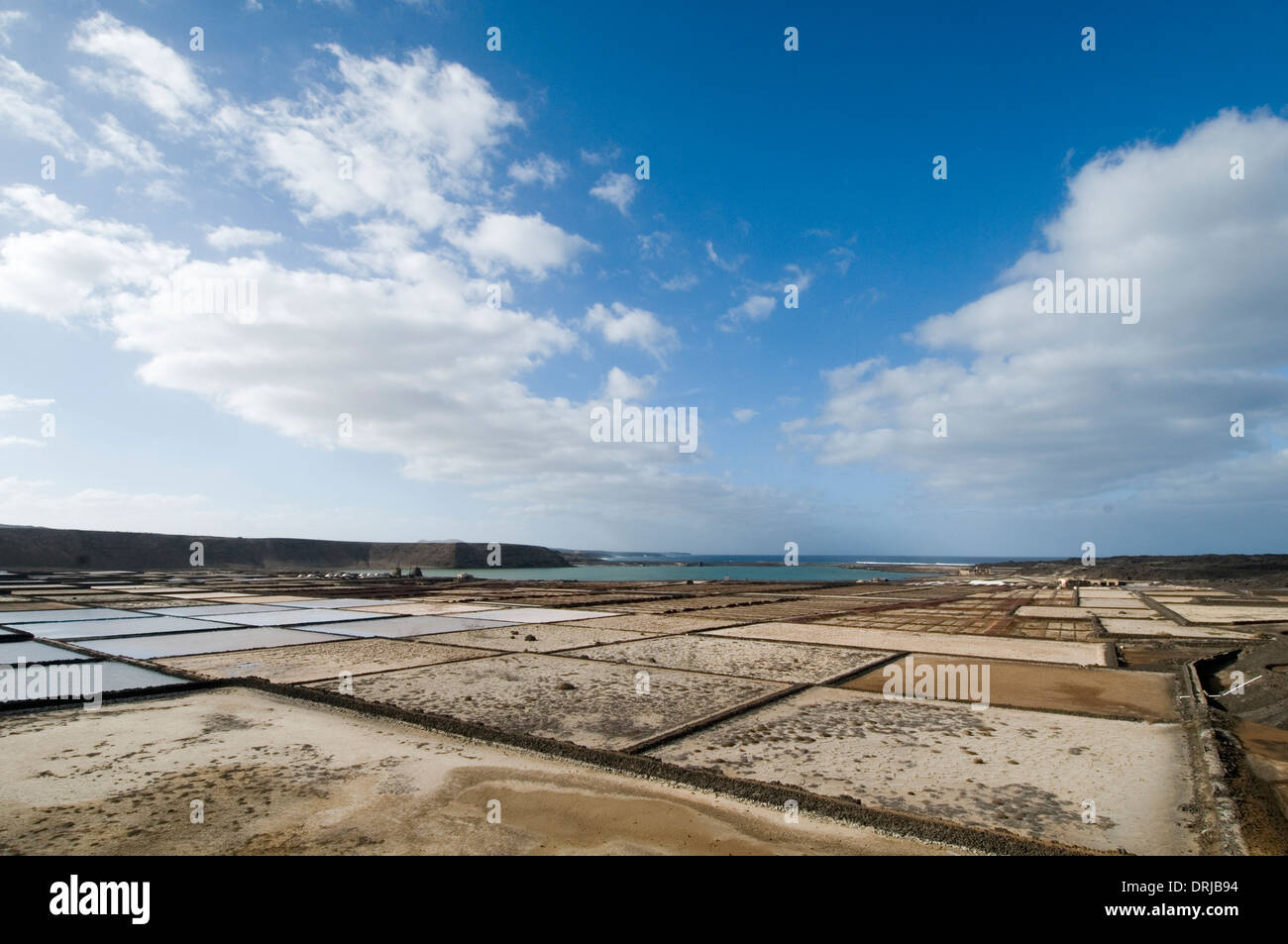 Salinas de Janubio, Lanzarote salines casseroles l'évaporation de l'eau de mer évaporée canaries island Banque D'Images
