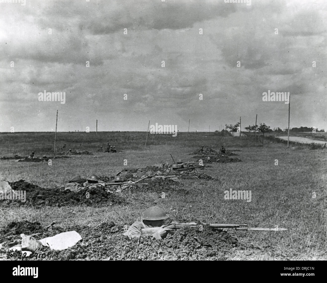 L'infanterie américaine en action près de St Mihiel, France, WW1 Banque D'Images