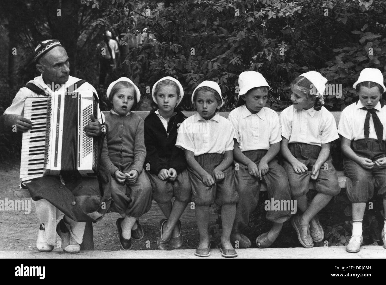 Les enfants au sanatorium en dehors de Yalta, Ukraine Banque D'Images