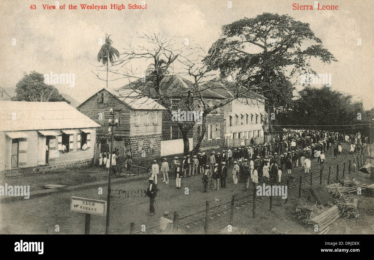 L'École secondaire wesleyenne, Freetown, Sierra Leone, Afrique de l'Ouest Banque D'Images