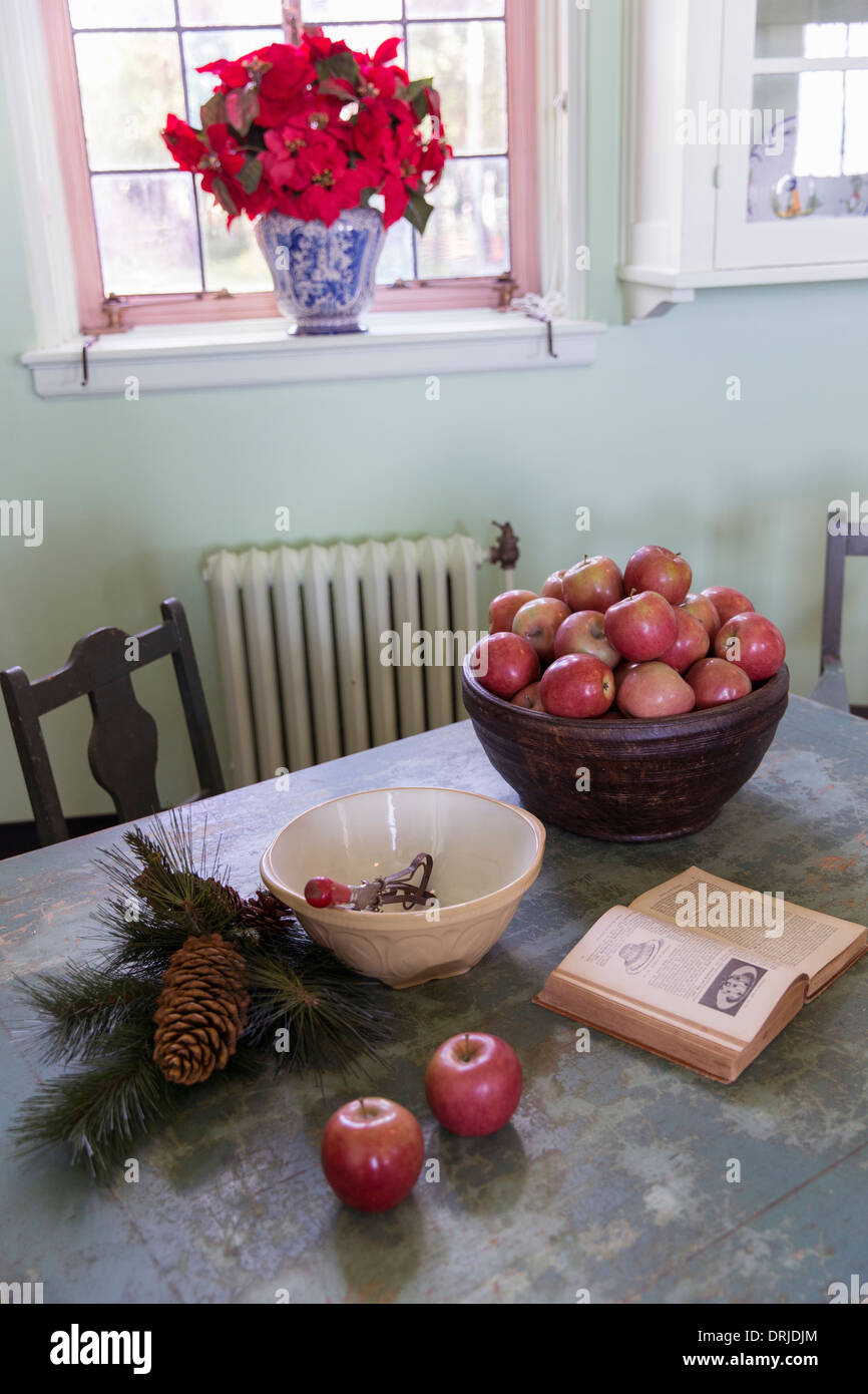 USA,Floride,Sarasota, le John et Mable Ringling Museum of Art, bol de pommes dans la cuisine Banque D'Images