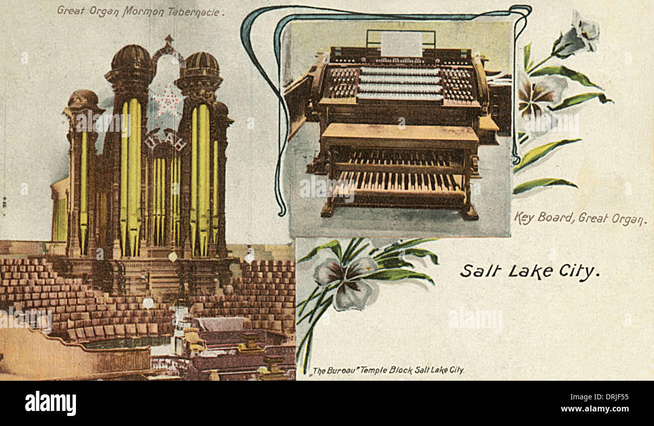 Salt Lake City - grand orgue de la Mormon Tabernacle Banque D'Images
