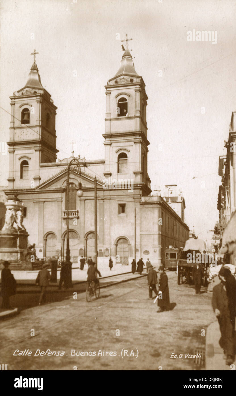 Calle Defensa, Buenos Aires, Argentine Banque D'Images