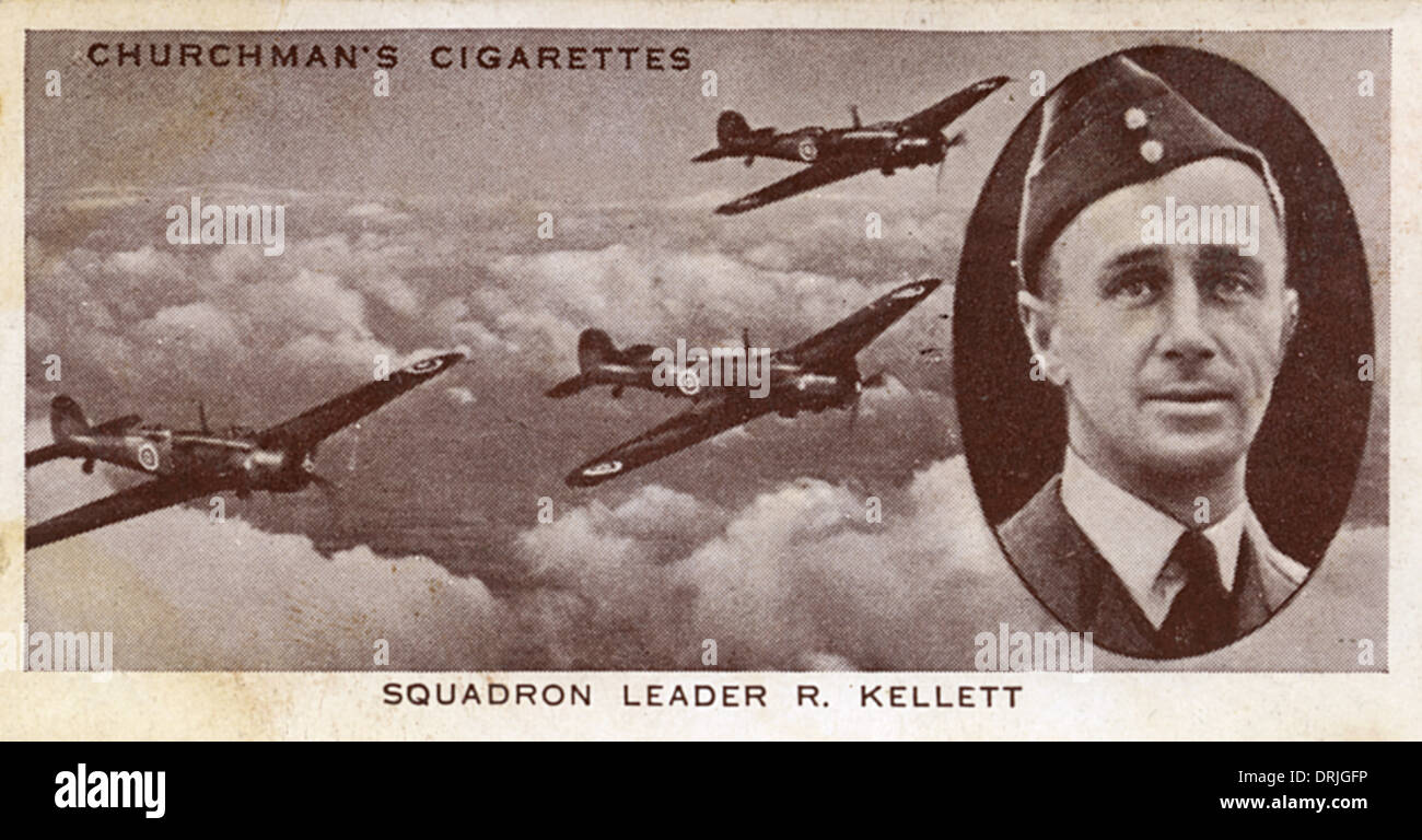 Le chef d'escadron Richard Kellett, pilote de la RAF Banque D'Images