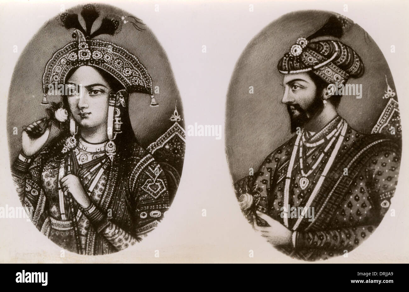 Jaha Shah de l'Inde et de Mumtaz Mahal Banque D'Images