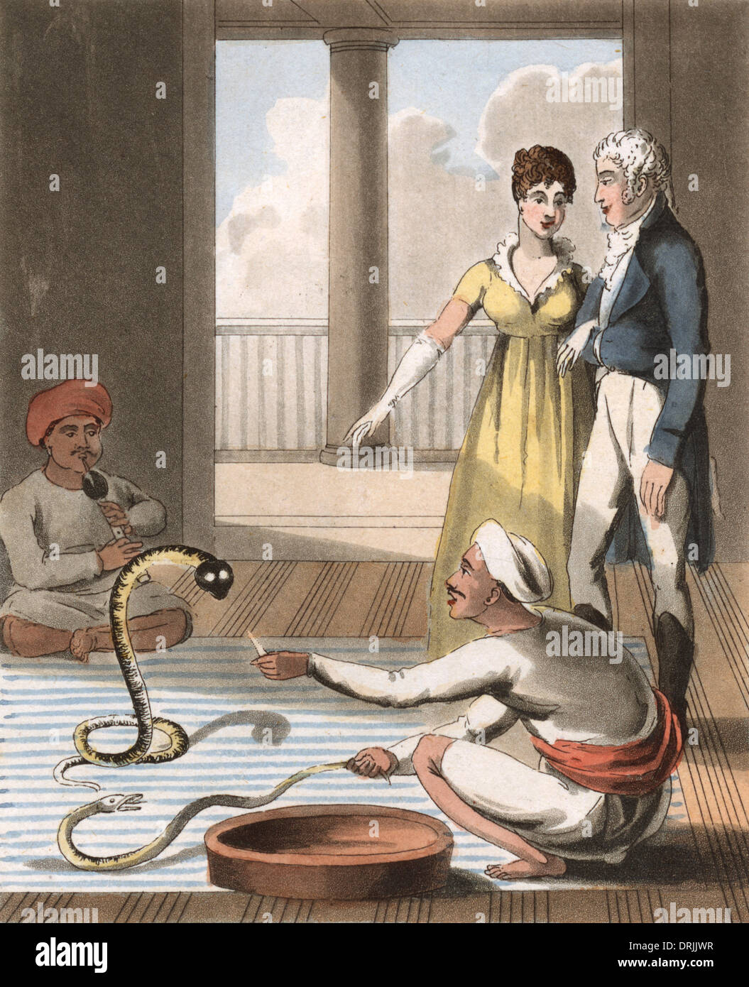 Serpent indien Catcher serpents expositions avant que les Européens Banque D'Images