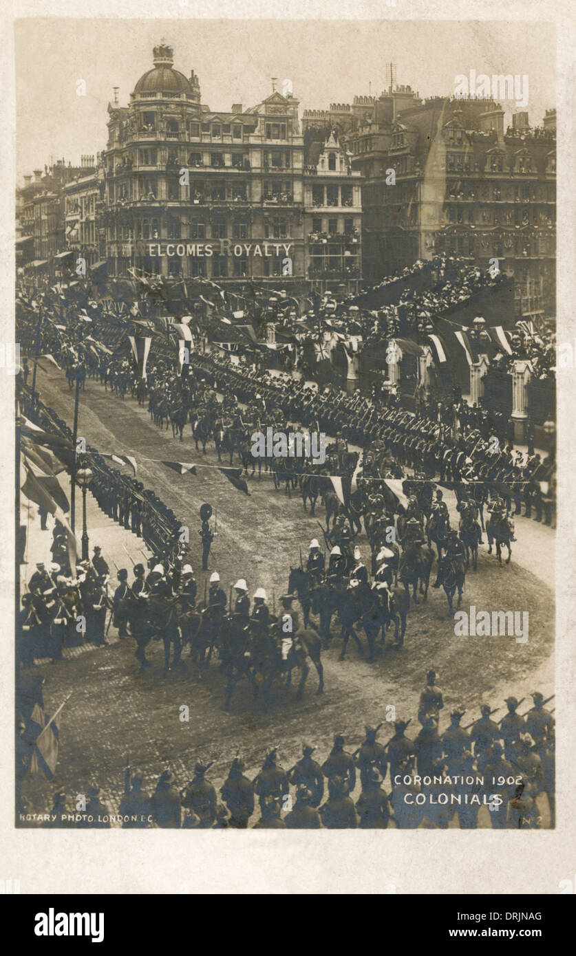 Le défilé du couronnement d'Édouard VII Banque D'Images