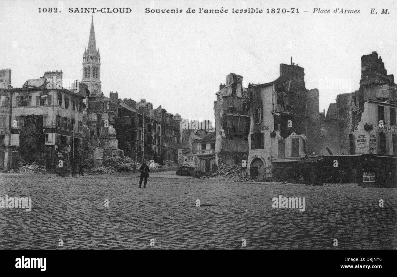 Les ruines de Saint Cloud à Paris Banque D'Images