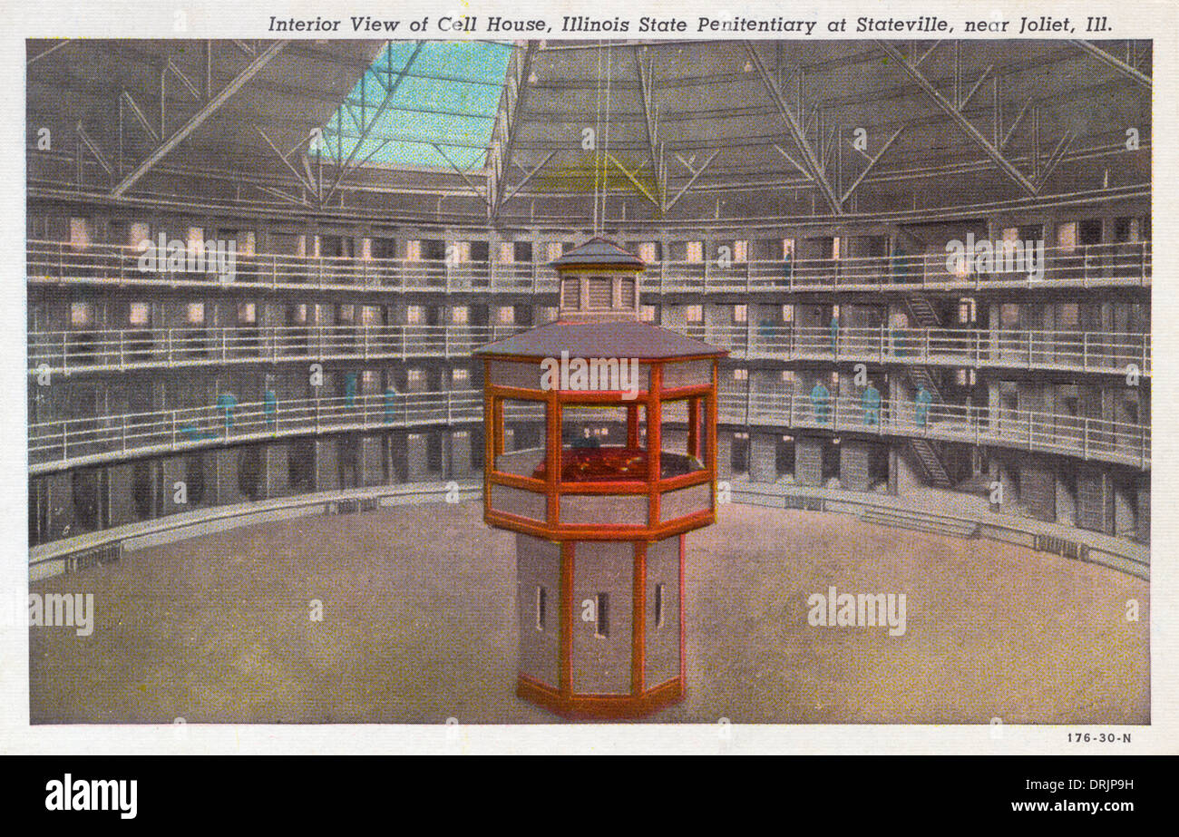 Vue de l'intérieur du pénitencier de l'état de l'Illinois Banque D'Images