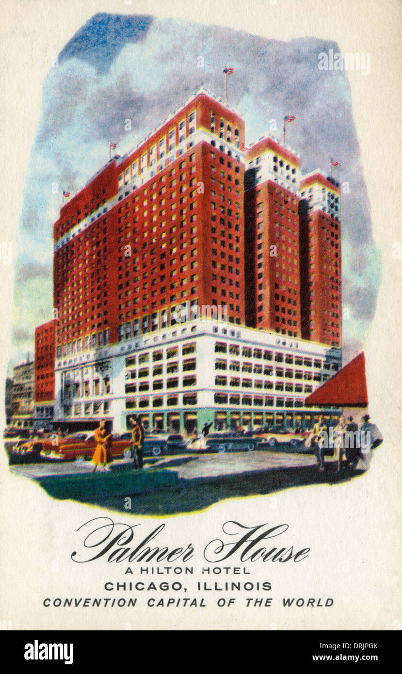 Le Palmer House Hotel à Chicago. Banque D'Images