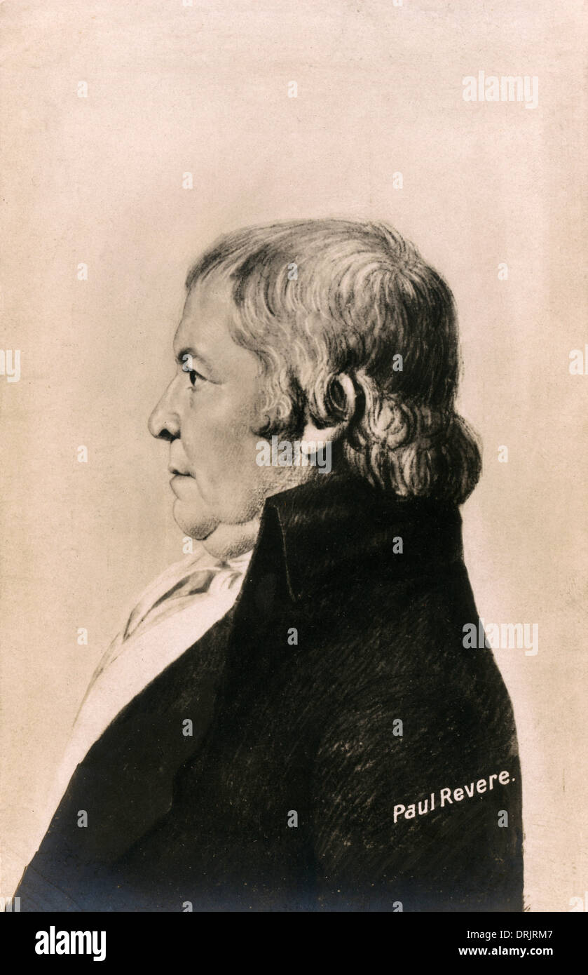 Portrait de Paul Revere Banque D'Images