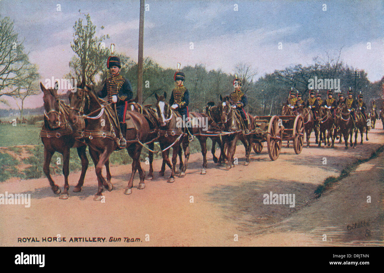 Royal Horse Artillery - équipe des armes à feu Banque D'Images