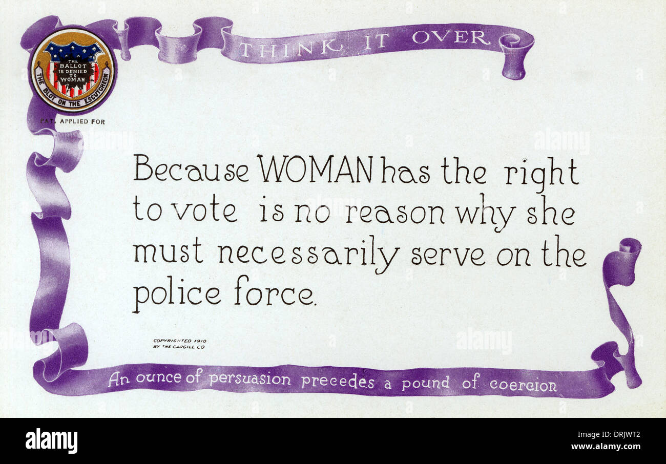 National American Woman Suffrage universel postcard Banque D'Images