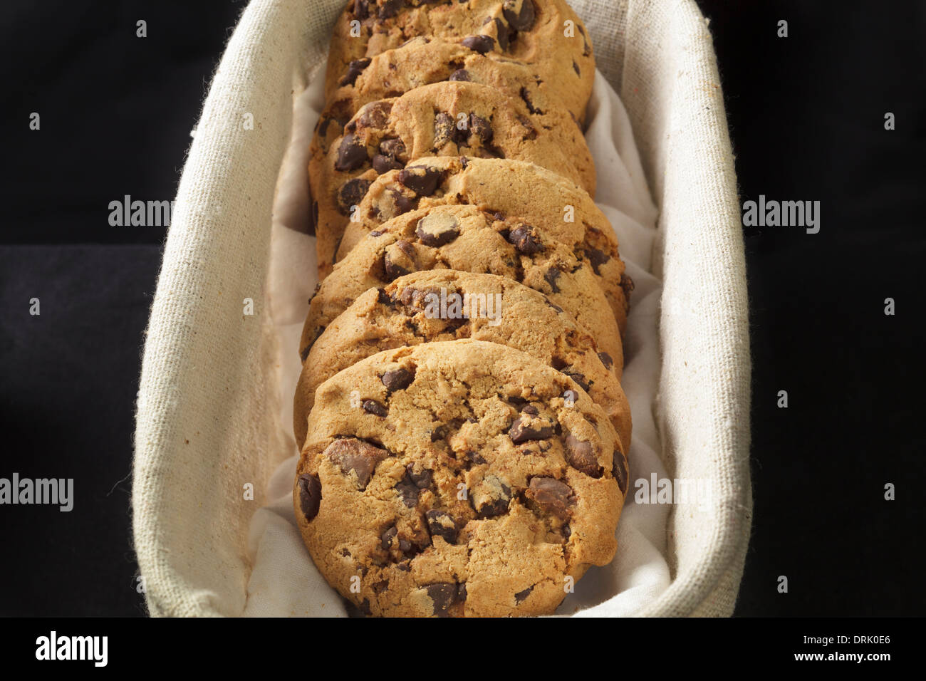 Cookies aux pépites de chocolat Banque D'Images