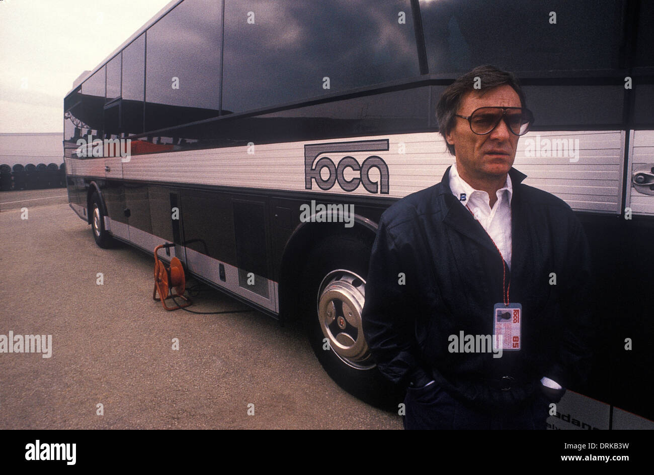 Bernie Ecclestone, Grand Prix 1985 au Banque D'Images
