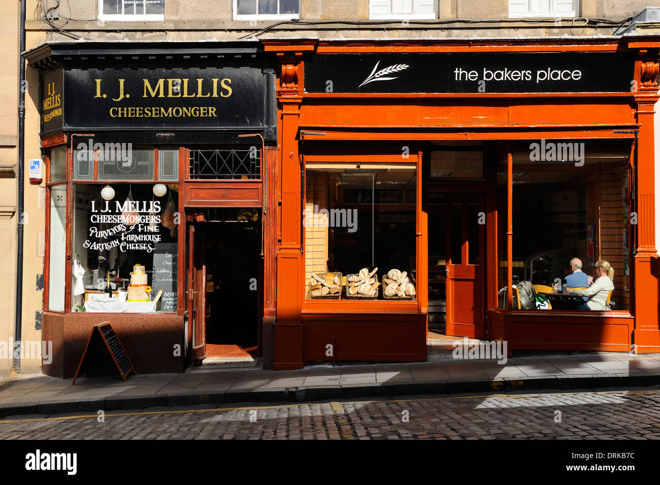 I J Mellis cheesemonger shop on Baker’s place à Stockbridge, Édimbourg, Écosse, Royaume-Uni Banque D'Images