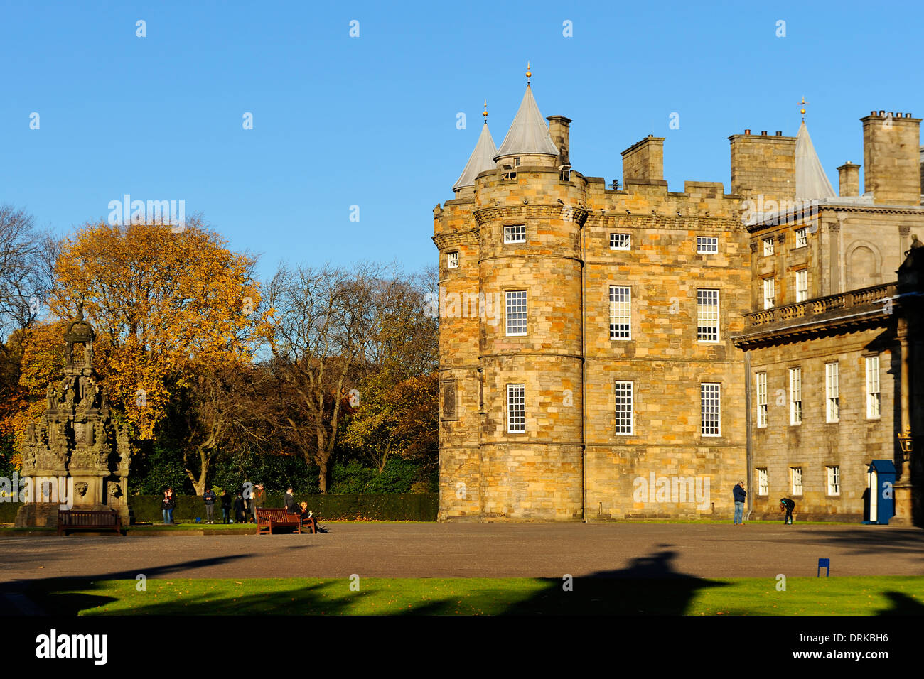 Palais de Holyroodhouse en hiver la lumière, Édimbourg, Écosse Banque D'Images