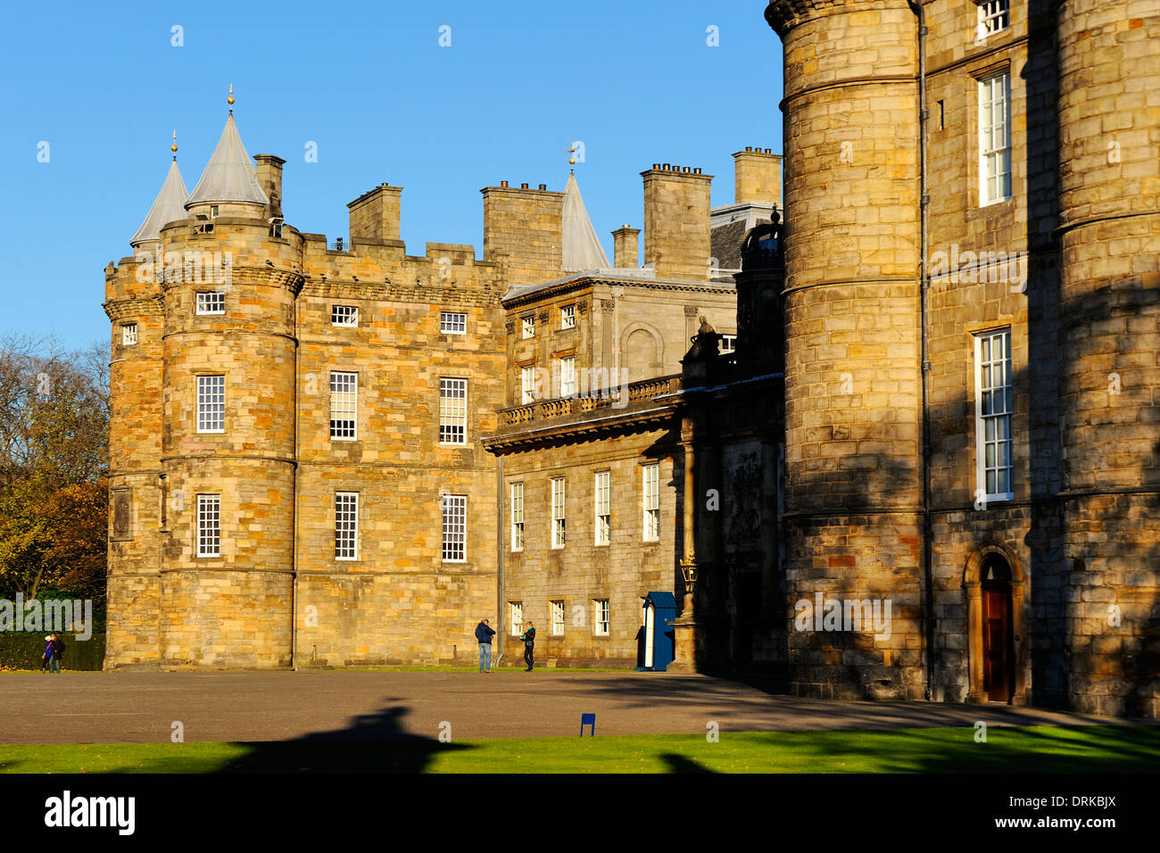 Palais de Holyroodhouse en hiver la lumière, Édimbourg, Écosse Banque D'Images